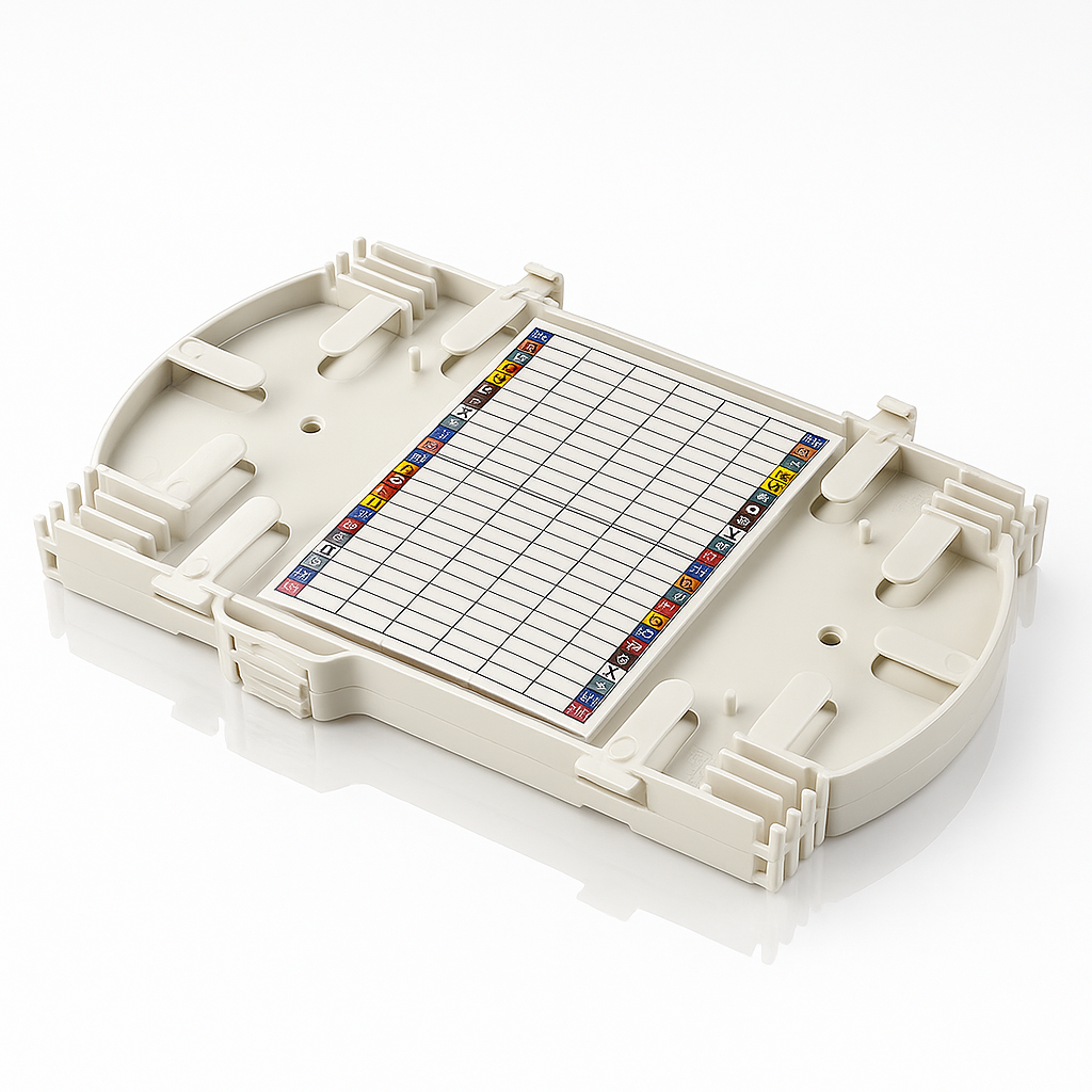 20250726_1140_محصول روی سطح سفید_remix_01k12wey7qetf9aawefetvk7th Fiber Optic Cassette module (Samjin) - تصویر 1
