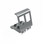 DIN Rail Adapter for Keystone Modules Stainless Steel – 2 Port