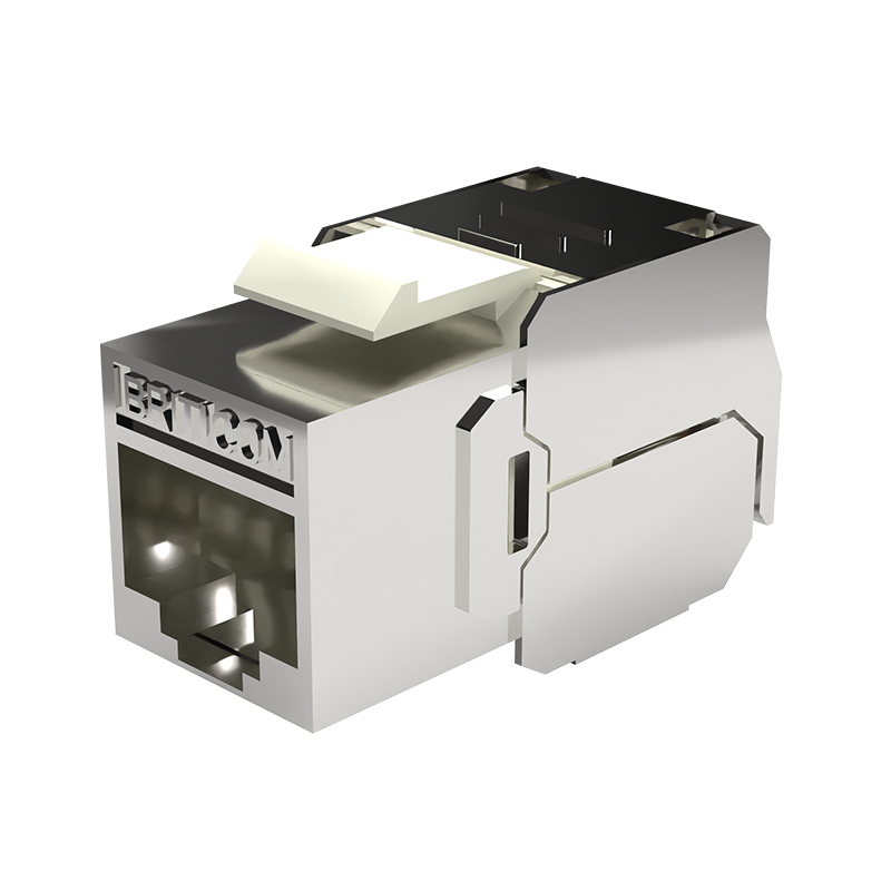 KSJ_Metal-Zip-Fr Cat 7 Keystone Jack – STP Tool-Free 180° - تصویر 1