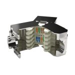 Cat 7 Keystone Jack – STP Tool-Free 180° - تصویر 3