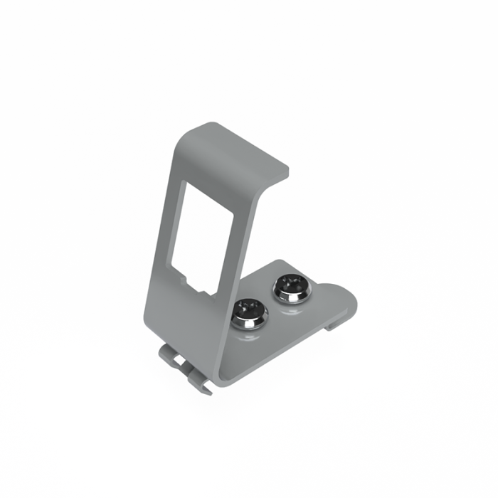 DIN Rail Adapter for Keystone Modules Stainless Steel – 1 Port - Image 2