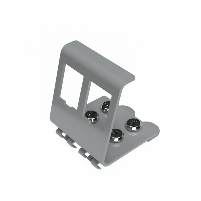 DIN Rail Adapter for Keystone Modules Stainless Steel – 2 Port - Image 3