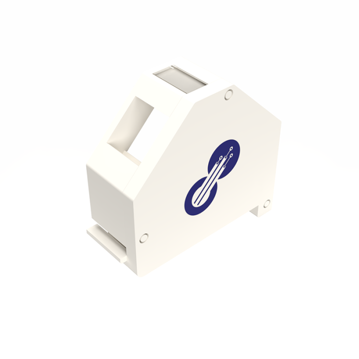 Keystone Jack Adapter for DIN Rail 45 Deg Plastic - Image 2